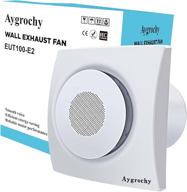 Aygrochy Ventilador extractor de aire silencioso de 100 mm, extractor de baño Silencioso, Bajo consumo, Ideal para Baño,Cocina,Inodoro,Calidad